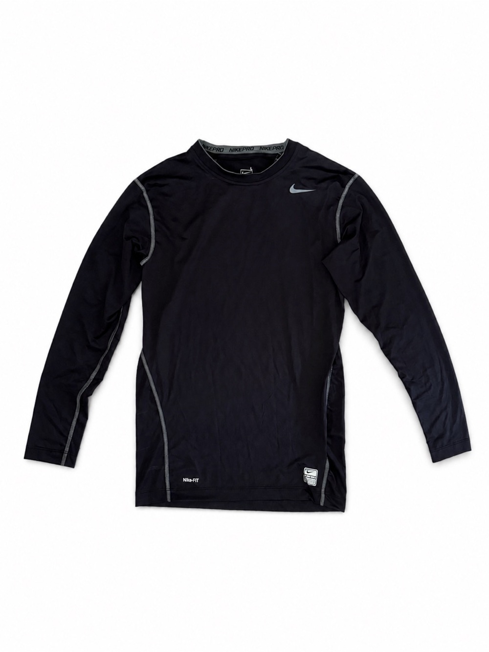 NWT Nike Men’s Pro Dri-FIT Long Sleeve Black Training Shirt in Black